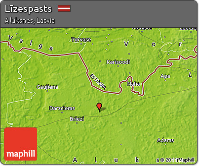 Physical Map of Līzespasts
