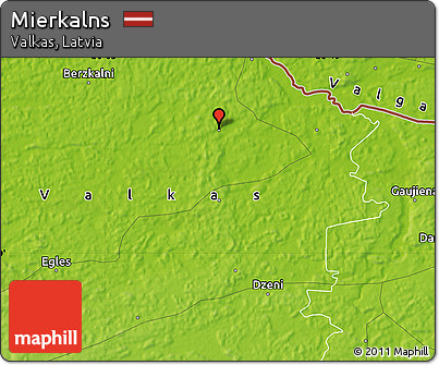Physical Map of Mierkalns