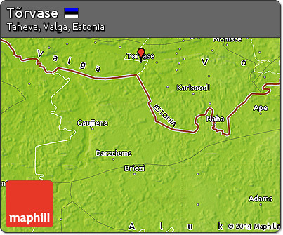 Physical Map of Tõrvase