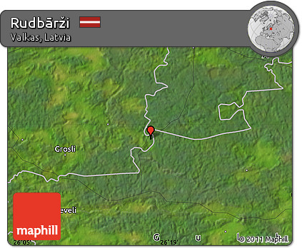 Satellite Map of Rudbārži