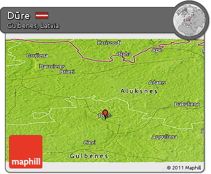 Physical Panoramic Map of Dūre