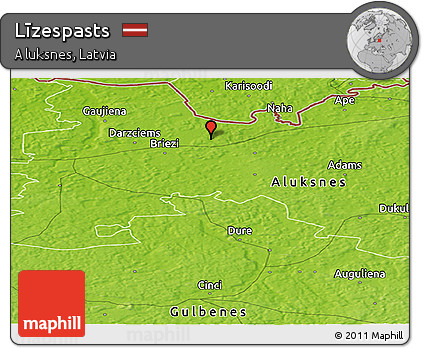 Physical Panoramic Map of Līzespasts