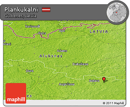 Physical Panoramic Map of Plankukalni