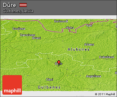 Physical Panoramic Map of Dūre