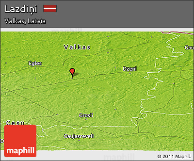 Physical Panoramic Map of Lazdiņi