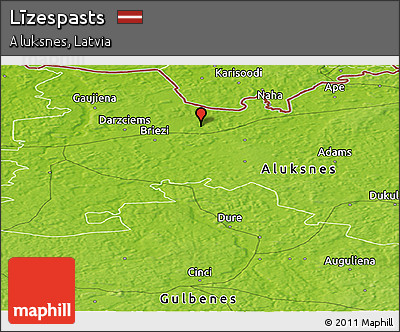 Physical Panoramic Map of Līzespasts