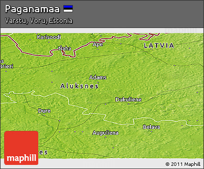 Physical Panoramic Map of Paganamaa
