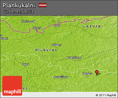 Physical Panoramic Map of Plankukalni