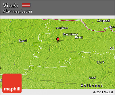 Physical Panoramic Map of Vireši