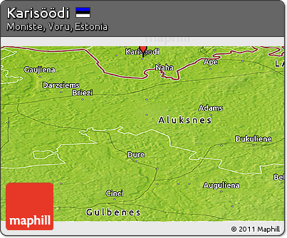 Physical Panoramic Map of Karisöödi