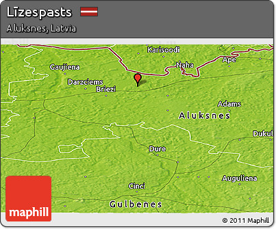 Physical Panoramic Map of Līzespasts