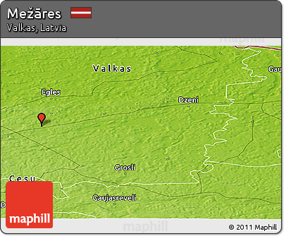 Physical Panoramic Map of Mežāres