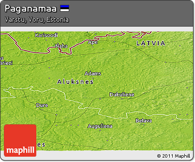 Physical Panoramic Map of Paganamaa