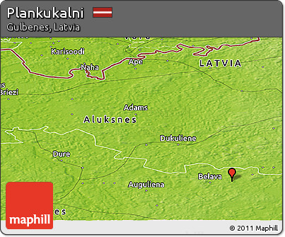 Physical Panoramic Map of Plankukalni