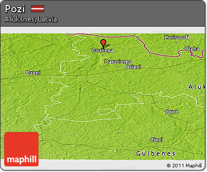 Physical Panoramic Map of Pozi