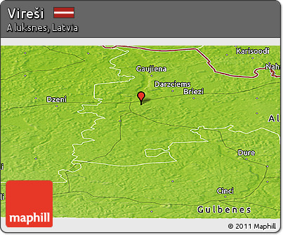 Physical Panoramic Map of Vireši