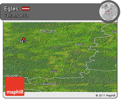 Satellite Panoramic Map of Egles
