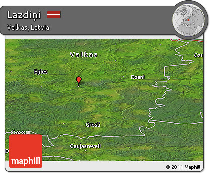Satellite Panoramic Map of Lazdiņi