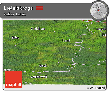 Satellite Panoramic Map of Lielaiskrogs