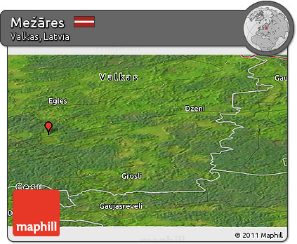 Satellite Panoramic Map of Mežāres