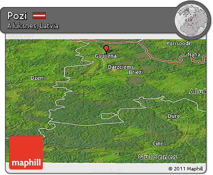 Satellite Panoramic Map of Pozi