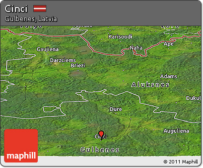 Satellite Panoramic Map of Cinci