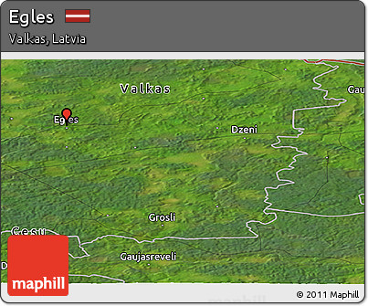 Satellite Panoramic Map of Egles
