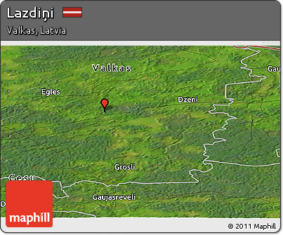 Satellite Panoramic Map of Lazdiņi