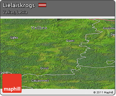 Satellite Panoramic Map of Lielaiskrogs