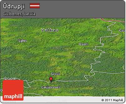 Satellite Panoramic Map of Ūdrupji