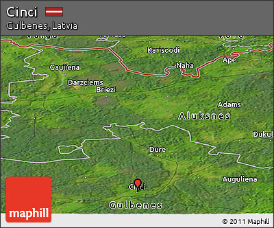 Satellite Panoramic Map of Cinci