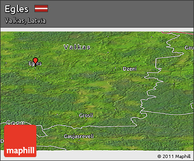 Satellite Panoramic Map of Egles