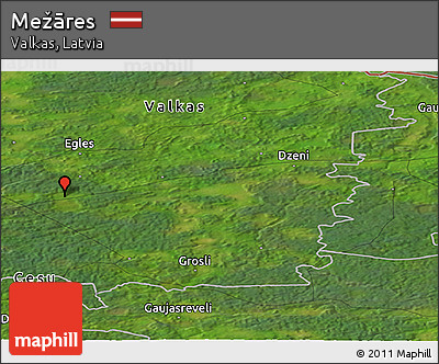 Satellite Panoramic Map of Mežāres