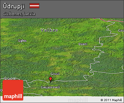 Satellite Panoramic Map of Ūdrupji