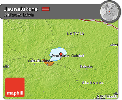 Physical 3D Map of Jaunalūksne