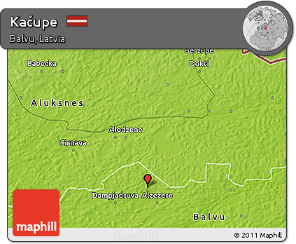 Physical 3D Map of Kačupe