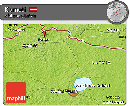 Physical 3D Map of Korneti