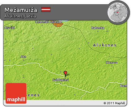 Physical 3D Map of Mežamuiža