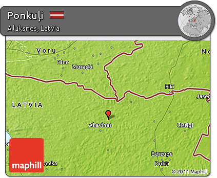 Physical 3D Map of Ponkuļi