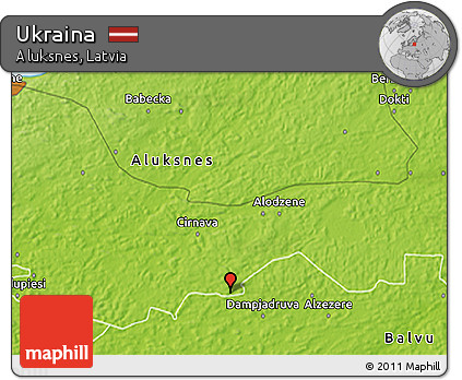 Physical 3D Map of Ukraina