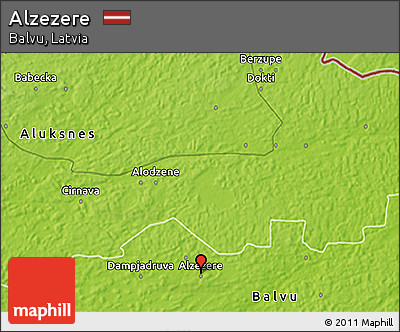 Physical 3D Map of Alzezere