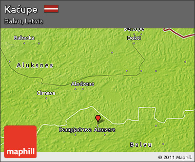 Physical 3D Map of Kačupe
