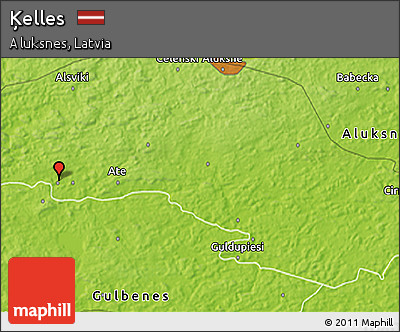 Physical 3D Map of Ķelles