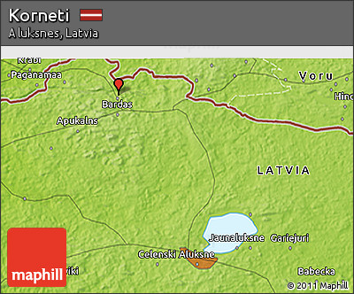 Physical 3D Map of Korneti
