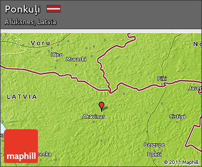 Physical 3D Map of Ponkuļi