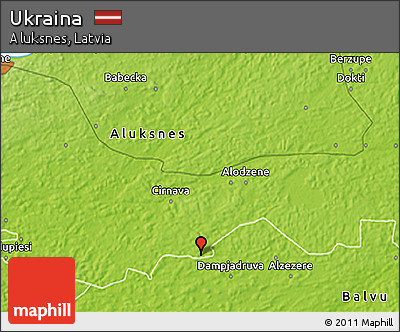 Physical 3D Map of Ukraina