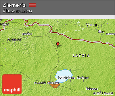 Physical 3D Map of Ziemeris