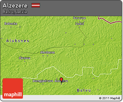 Physical 3D Map of Alzezere
