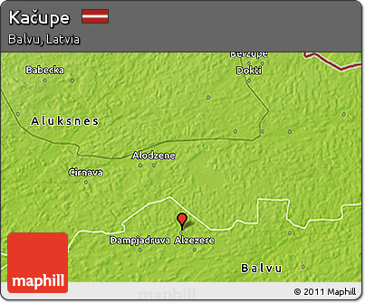 Physical 3D Map of Kačupe