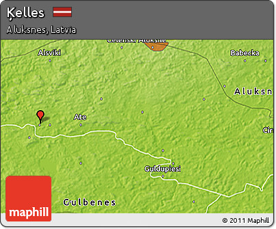 Physical 3D Map of Ķelles